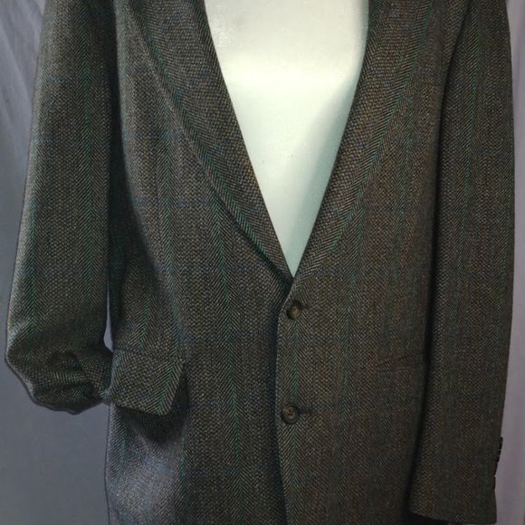 VINTAGE AQUASCUTUM MENS WOOL SPORT COAT SUIT PROM - Picture 3 of 8